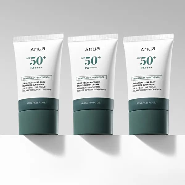 아누아 어성초 실키 모이스처 선크림 SPF50+ PA++++ 50ml, 3개