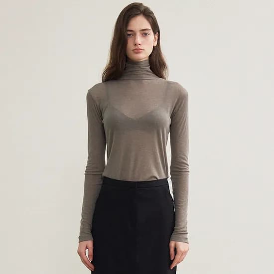 wool turtle-neck top gray 38,000원