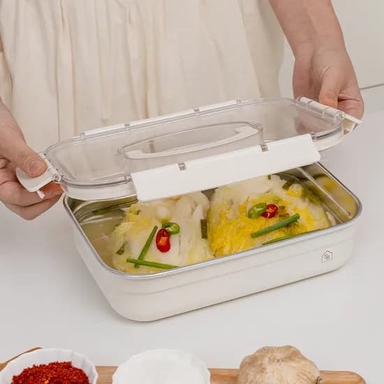살림공간 스텐 김치통 2.2L 밀폐용기