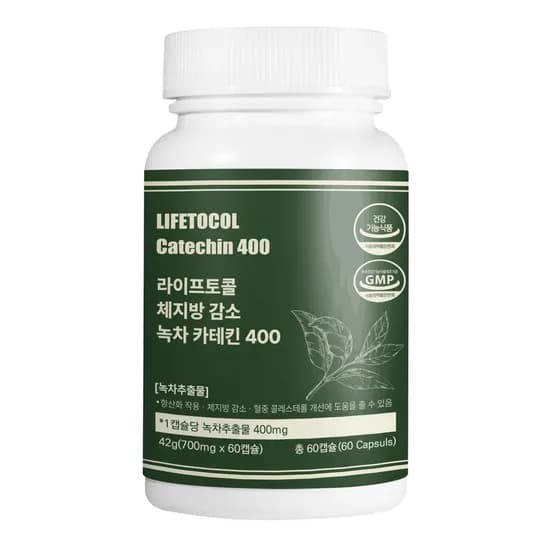 라이프토콜 체지방 감소 녹차 카테킨 400 다이어트 보조제 추출물 영양제 60캡슐, 1개