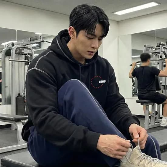 비스트모드 짐웨어 스타로고 후드 헬스 오버핏 남자 긴팔 티셔츠 BSMD