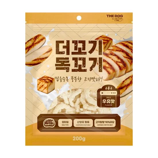 더독 오븐베이크 강아지 간식 더꼬기 독꼬기 우유맛 200g 1개