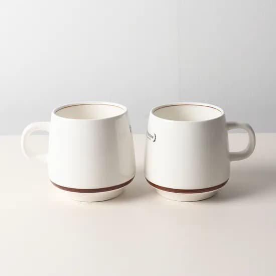 집들이선물 시라쿠스 메이플 카페 머그컵 320ml, 2개, 라인브라운