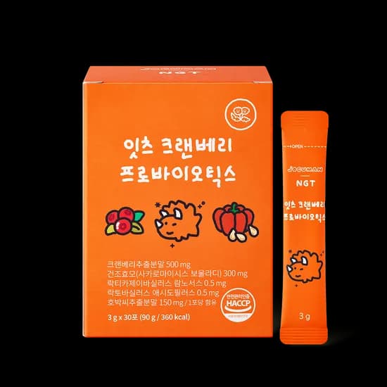 NGT 조구만 잇츠 크랜베리 프로바이오틱스 네츄럴굿띵스 분말스틱 30포, 1개