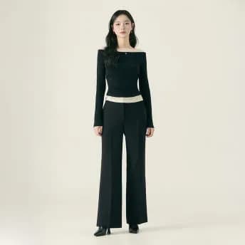 로엠 기모 롱부츠컷 슬랙스 RMTWF4VR12