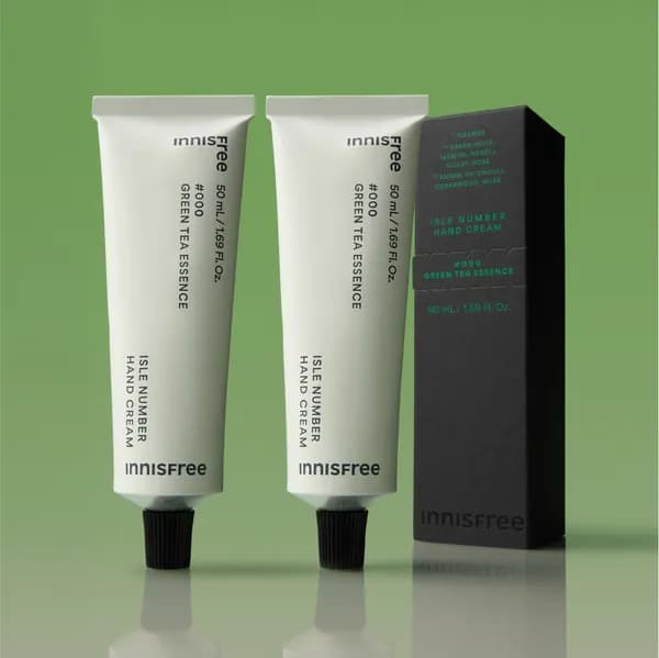 이니스프리 아일 넘버 핸드크림 그린티 에썽스 50ml 2개