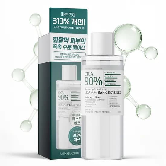 살림백서 제로 시카 90% 더블 히알루론산 토너 200ml 스킨 진정 수분 병풀 약산성 에센