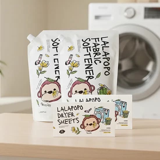 케이맘 랄라포포 건조기시트 60매 2개+섬유유연제 1300ml 2개 (향선택가능) 향기시트
