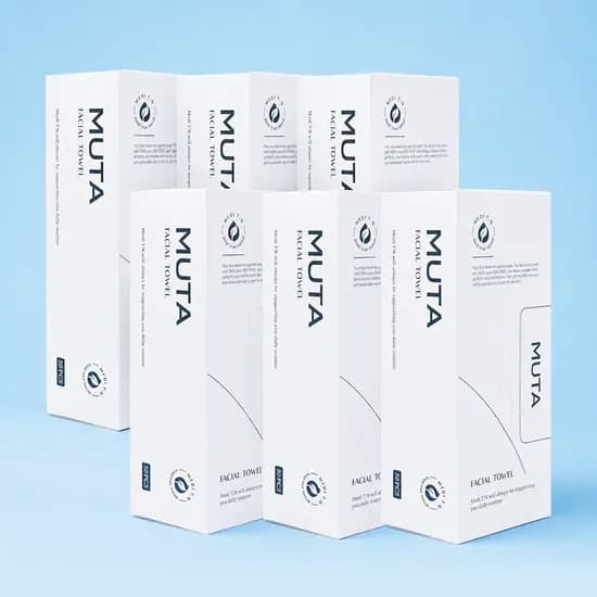 무타 순면 100% 냄새 먼지없는 도톰한 일회용 세면 무독성 페이스 타올 50g 화이트 300장