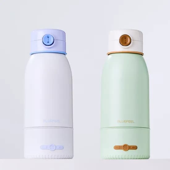 블루필 무선 전기포트 휴대용 분유포트 힛백 가열 텀블러 이유식 여행용 티 커피 500ml