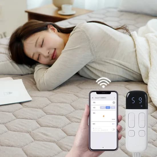 곰표한일 EMF IOT 전기요 전기매트 탄소매트 카본 온열 원격 네츄럴 베이지 미니싱글