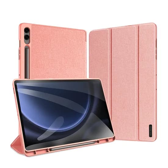 갤럭시탭 S10 플러스 케이스 북커버 S펜수납 도모 로즈핑크, 탭 S10+