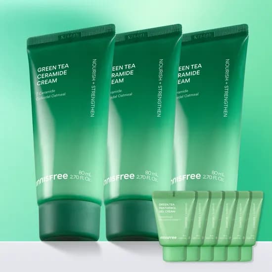 이니스프리 그린티 세라마이드 버터 보습 크림 80ml 3개