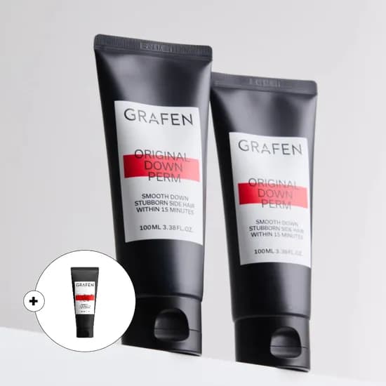 그라펜 셀프스트레이트 다운펌 옆머리 잔머리관리 100ml 2개