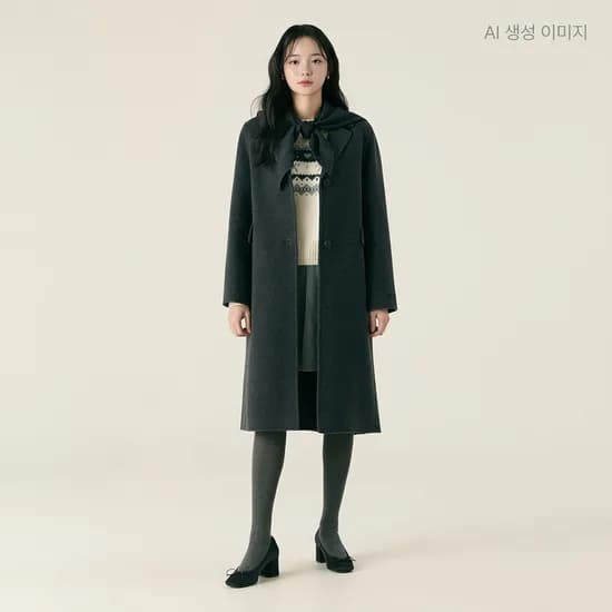 로엠 싱글 케이프 코트 RMJHG11R13