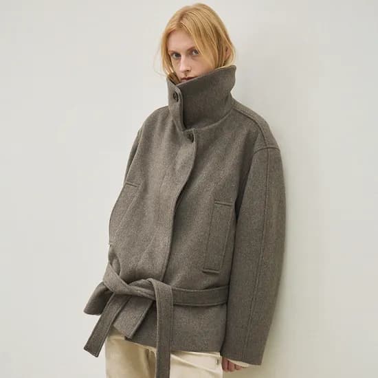 wool belted jacket oat gray 159,000원
