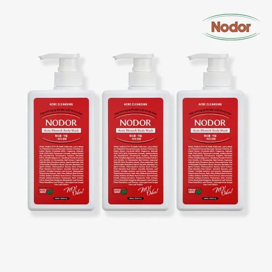 노도르 아크네 블레미쉬 진정 바디워시 460ml 3개
