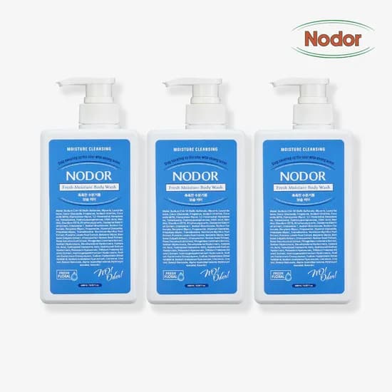 노도르 프레쉬 모이스춰 수분 고보습 바디워시 460ml 3개