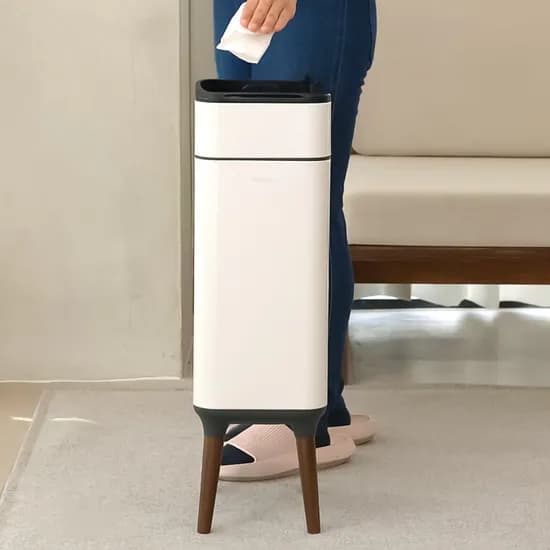모던 스마트 자동 센서 냄새차단 기저귀 쓰레기통 종량제 호환 휴지통 O에디션 20L 아이보리