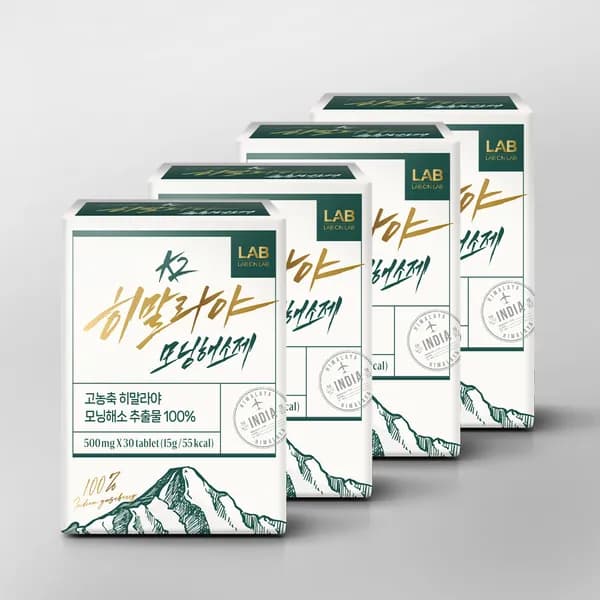 랩온랩 고농축 K2 히말라야 모닝해소제 허브 추출물 100% 30정 4개