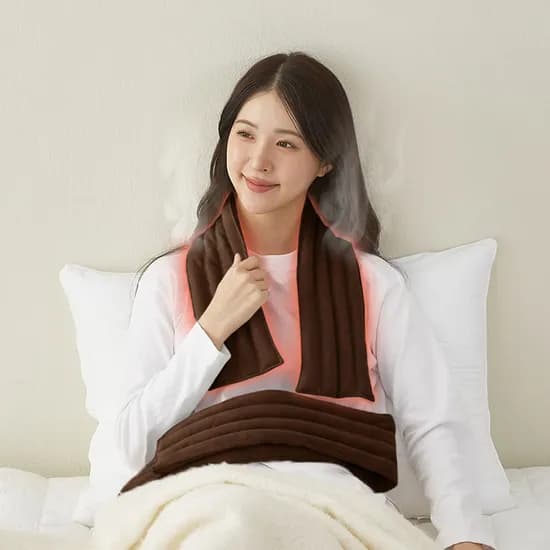 집앤콕 찜질팩 어깨 배 복부 허리 온열찜질팩 브라운, 1개