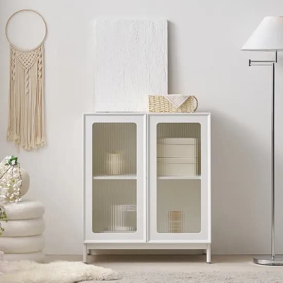 오르비 진열 멀티 펜트리 수납장 장식장 800x425x932 1단 모루유리도어형 CNM260C