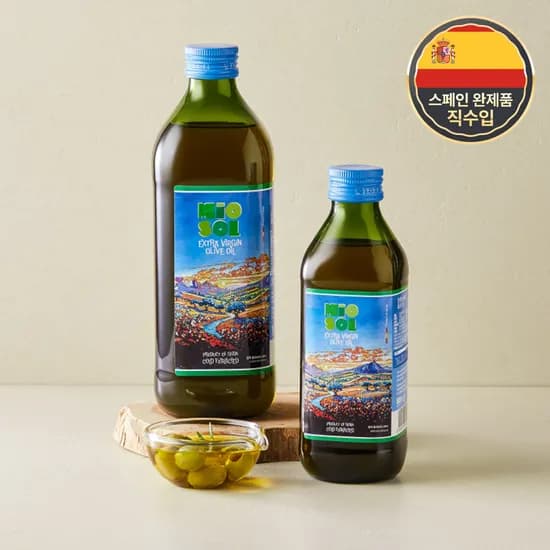 미오솔 스페인 냉 압착 엑스트라버진 올리브오일 올리브유 500ml, 2개