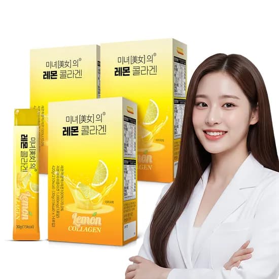 미녀의 레몬콜라겐 30g 비타민 저분자 피쉬콜라겐 젤리 스틱 14포 3개