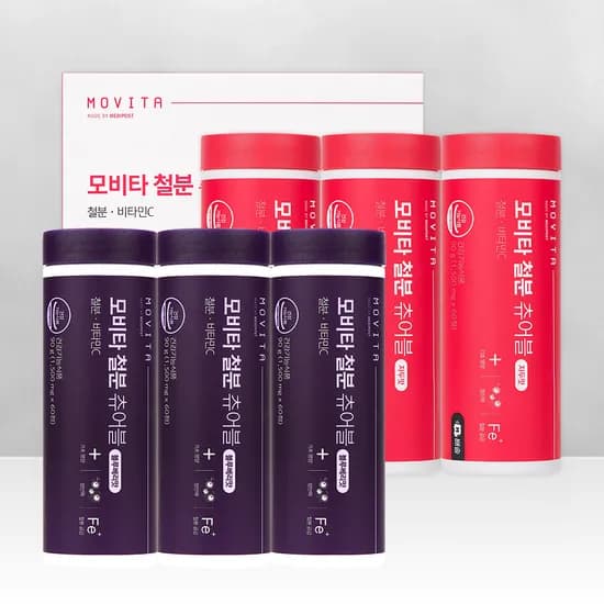 메디포스트 모비타 철분 츄어블 60정 6통 6개월분