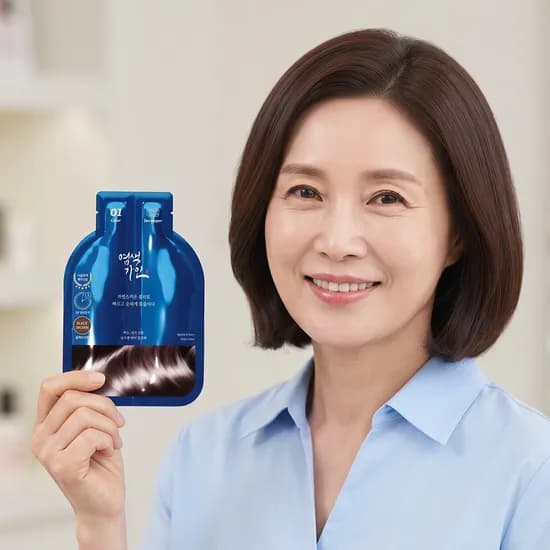염색 가인 헤어 새치 염색약 샴푸형 3분 셀프 저자극 일회용 블랙브라운 15회분