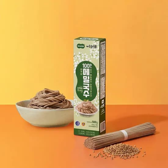 순솔 메밀면 메밀 국수 소바 모밀 냉모밀 100% 순메밀 500g, 1개