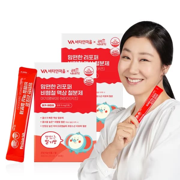 비타민마을 금쪽같은내새끼 리포퍼 비헴철 액상 철분제 30포, 2개