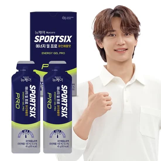 뉴케어 스포식스 러닝 마라톤 에너지 젤 프로 파인애플 2포