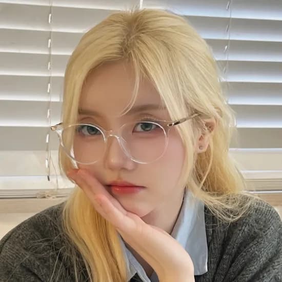 투명뿔테 안경 원형 오버사이즈 콤비 가벼운 여름 블루라이트차단 안경테 프레임픽 41050