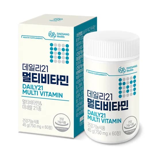 웰라이프 데일리21 멀티비타민 750mg 60정 60일분