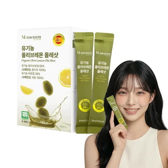 모먼튼 유기농 100% 올리브레몬 올레샷 엑스트라버진 올리브오일 레몬즙 14포 1개