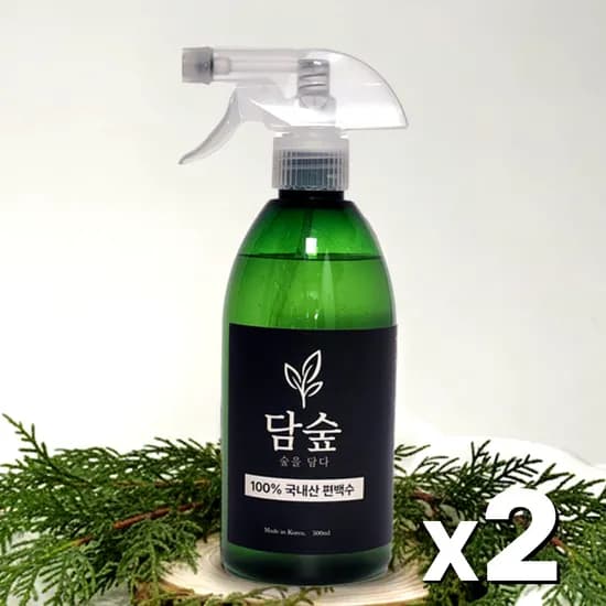 담숲 피톤치드 편백수 스프레이 탈취제 새집증후군 진드기 500ml 2개