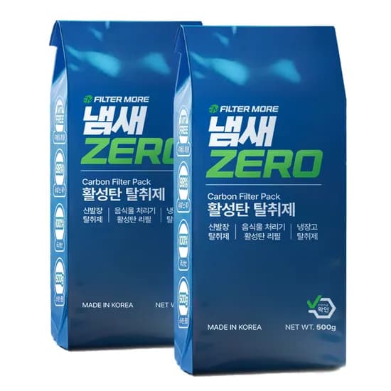 미닉스 음식물 처리기 필터 활성탄 대용량 2팩 냄새제로