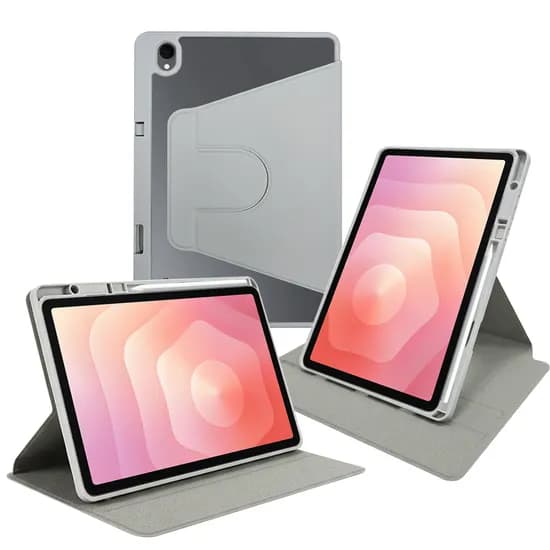 갤럭시탭 S11 케이스 투명 S펜수납 북커버 회전 그레이, 탭 S11