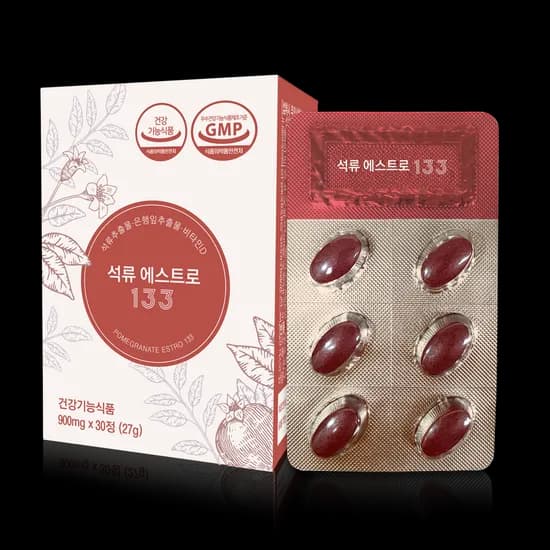 슈퍼푸드케이 석류에스트로133 갱년기 여성 에스트로겐 영양 3종 30정 8개
