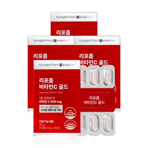 종근당홀딩스 경보제약 리포좀 비타민C 골드 1000mg 30정 4개