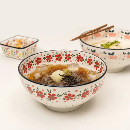 프라카 폴란드풍 도자기 면기 세트