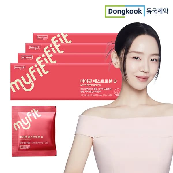 동국제약 마이핏 에스트로본Q 여성 갱년기 회화나무열매 에스트로겐 뼈건강 30포 4개