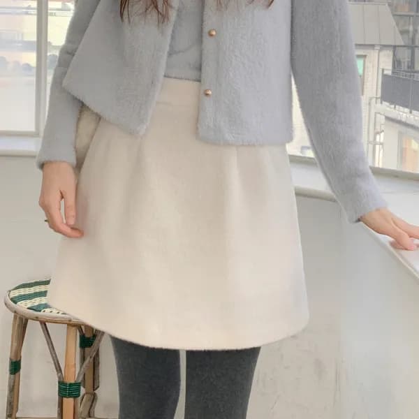 A라인 울 미니 스커트 sk7599
