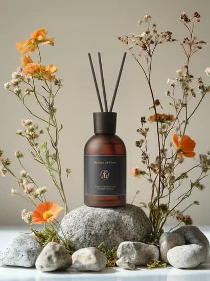 메모리오브퓸 실내디퓨저 선물 유리병 호텔 방향제 실키 플라워, 200ml, 2개
