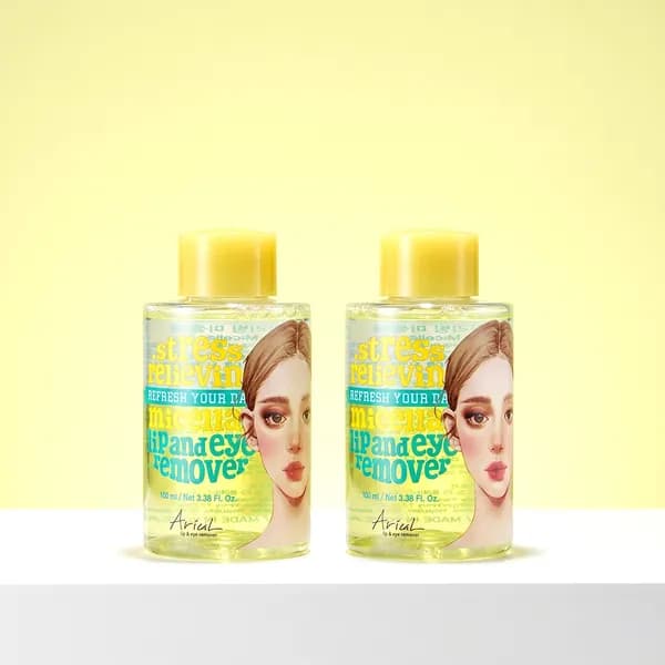 아리얼 스트레스 릴리빙 미셀라 립앤아이 리무버 100ml, 2개