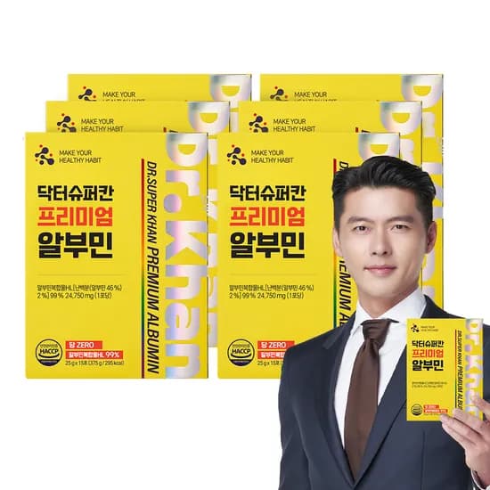 닥터슈퍼칸 프리미엄 알부민 마시는알부민 스틱 난백 15포 6개