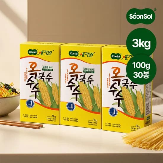 순솔가원 옥수수 국수 면 식단면 3kg