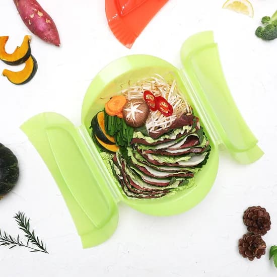 아이다 이지 실리콘 전자레인지 만능 찜기 24cm, 그린