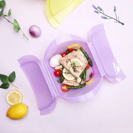 아이다 이지 실리콘 전자레인지 만능 찜기 24cm, 바이올렛